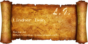 Lindner Iván névjegykártya